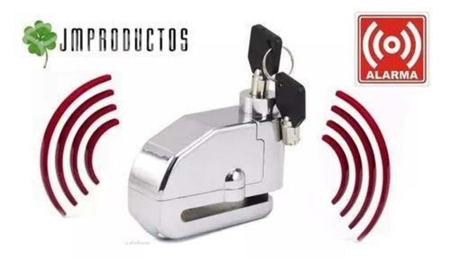 Candado Freno Disco Con Alarma 125db Moto