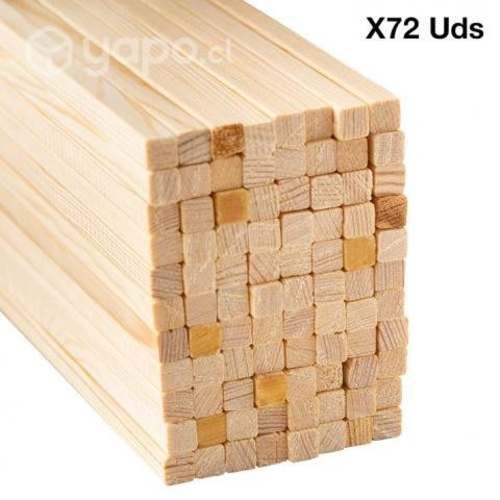 Palo Maqueta Cuadrado 3x3mm 50cm Largo Set 72 Uds