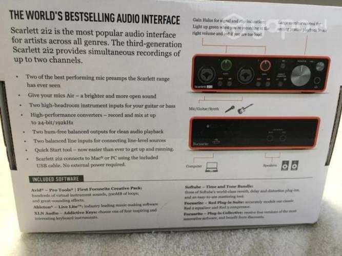 Focusrite Scarlett 2i2, NUEVO
