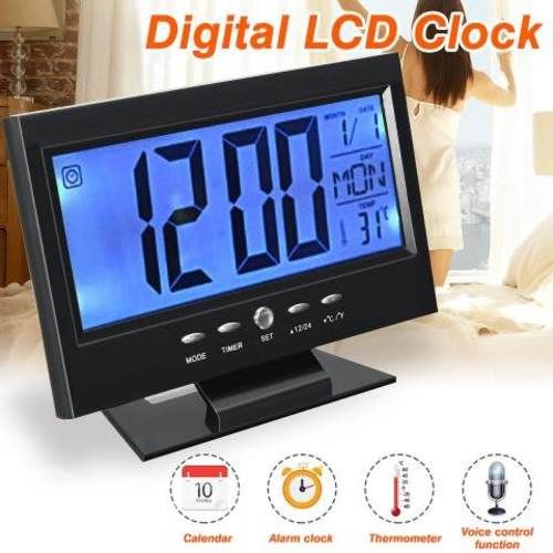 Reloj Digital Lcd Temperatura Alarma Calendario