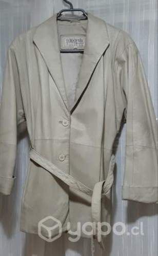 Chaqueta cuero natural