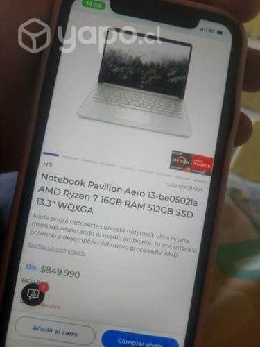 Notebook pavilion aero 13-be0502la gamer