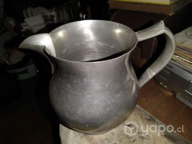 Antiguo y hermoso jarrón metal decoracion adorno