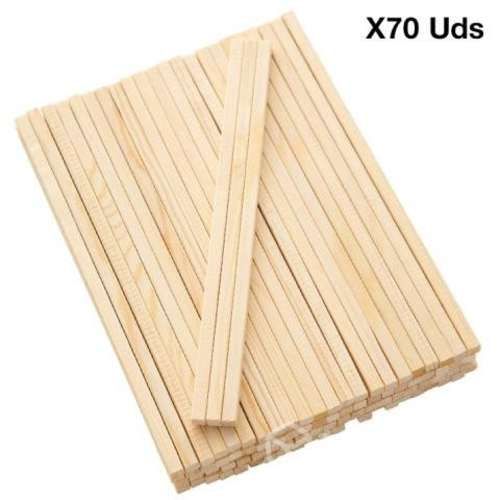 Palo Maqueta Cuadrado 2x2mm 50cm Largo Set 70 Uds