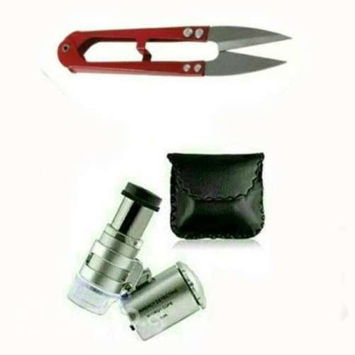 Lupa tricomas 60x + mini tijeras