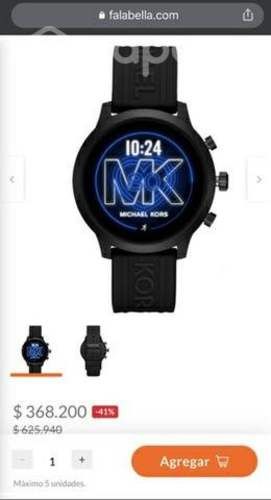 Reloj smartwatch michael kors negro