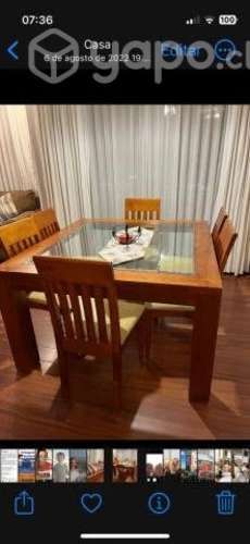 Cama, sillón, comedor