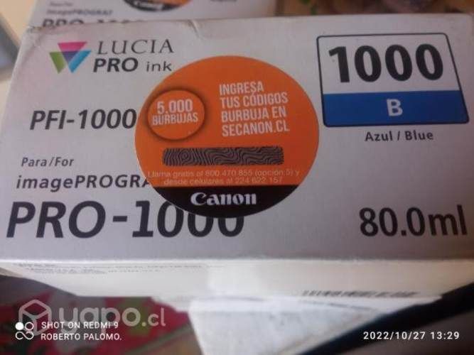 Tintas canon pfi colores originales de 80ml