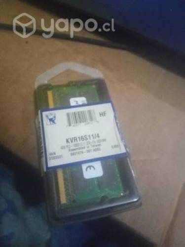 Memoria RAM HP 4 GB DDR3 1rx8 Notebook