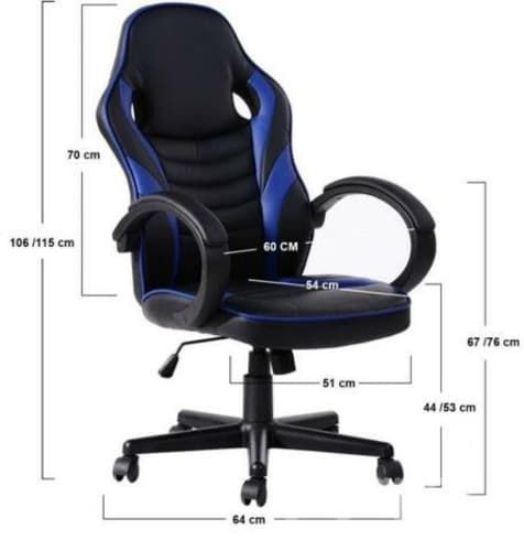 Silla Gamer Ergonómica - Azul
