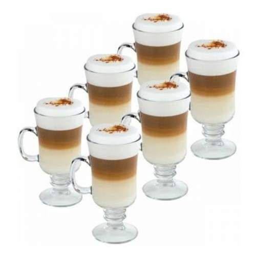 Set Tazas De Vidrio Para Café Capuchino Expresso 6
