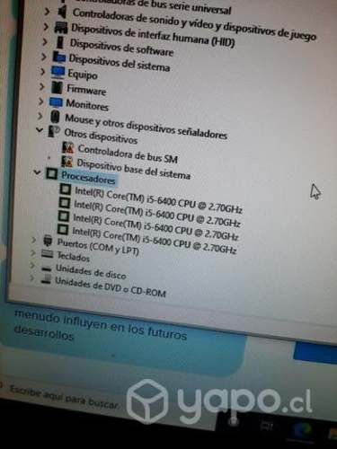 Computador hp de escritorio core i5 de sexta