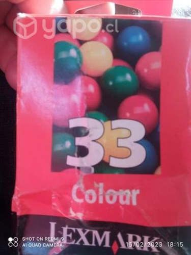Tinta lexmark 33 color original