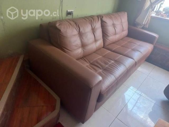 Sofa rosen 3cuerpos Manet cuero pigmentado