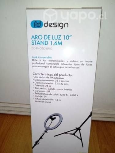 Aro de luz Desing nuevos 10" 1.60 alto