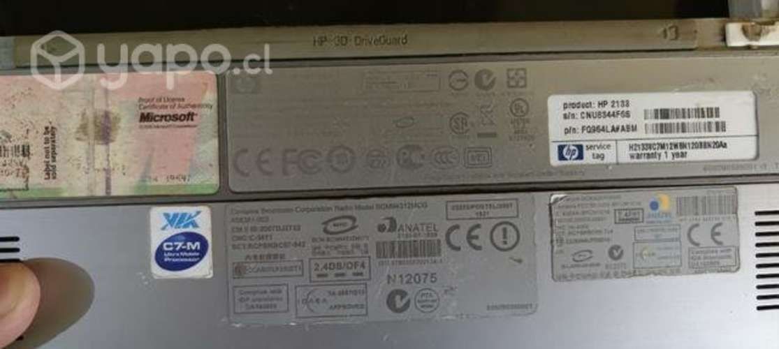 Lote de notebook en desarme