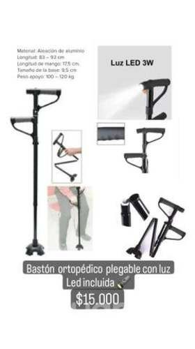 Bastón ortopédico con luz led