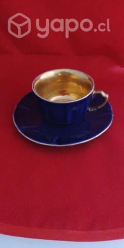 Taza lota 51 azul cobalto, numero y sello