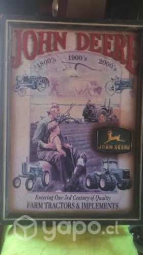 Antiguo Cuadro Publicitario Tractores John Deere