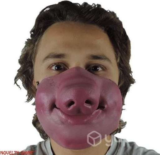 Mascara de Latex Media Cara De Cerdo Para Fiesta