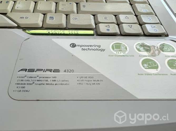 Noteboock acer aspire 4320