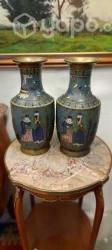 Vasijas de Bronce Japonesas en Cloisonné
