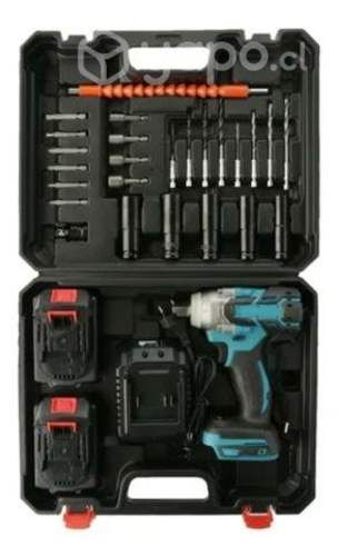 Llave Impacto Inalambrico 2 Baterias Brocas Desato