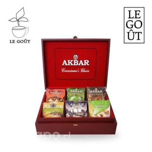 CAJA MADERA TÉ AKBAR CONNOISSEURS 6x10x2G