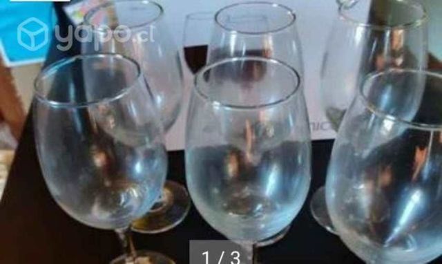 Copas nuevas en su caja, set de copas