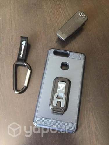 Carcasa huawei p9 plus con clip y mosqueton