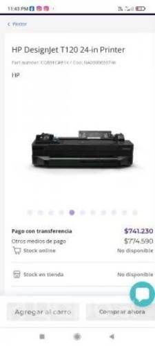 Impresora HP desingjet T120