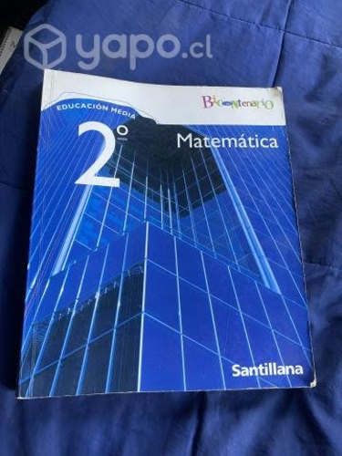 Libro Matemáticas 2° medio Santillana