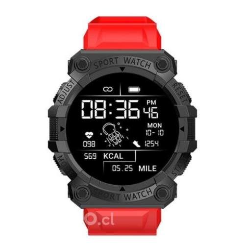 Reloj Smart Band Carga USB Deportivo Rojo