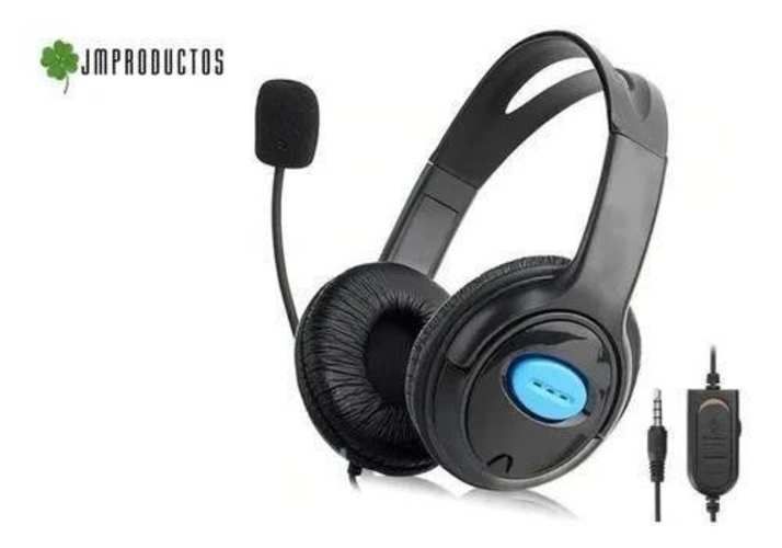 Set Audifono Microfono Ps4 + Cargador Joystick