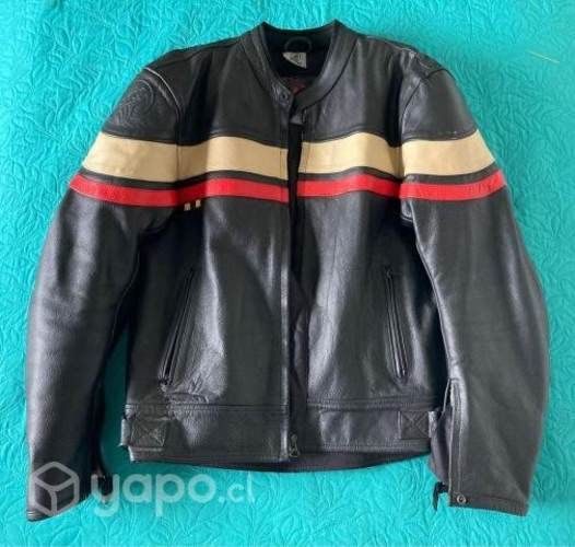 Chaqueta moto certificada 100% cuero