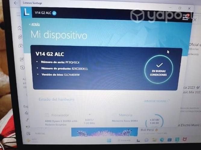 Notebook Lenovo V14G2ALC ryzen 5