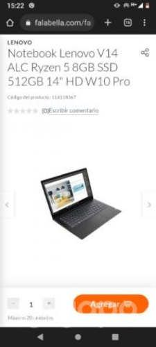 Notebook Lenovo V14G2ALC ryzen 5