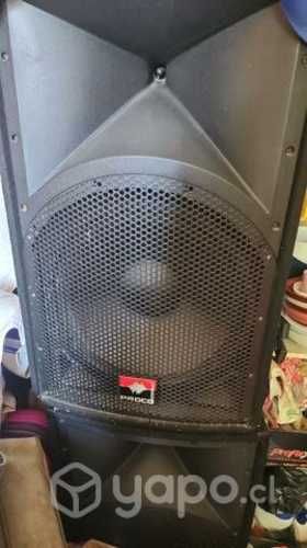 Parlante+ amplificador y tripode y cable