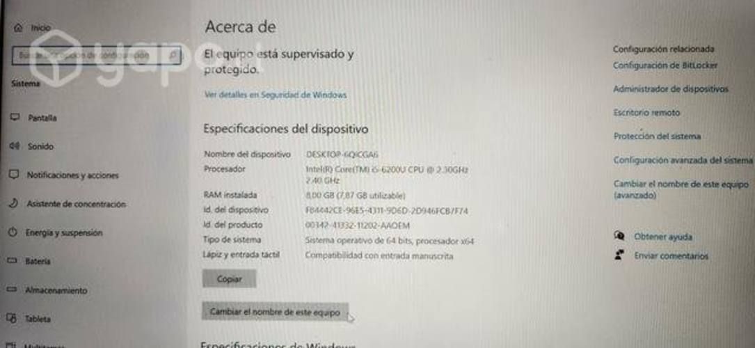 Notebook i5 8mb ram 512 ssd