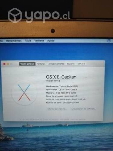 MacBook air late 2015 Conversable