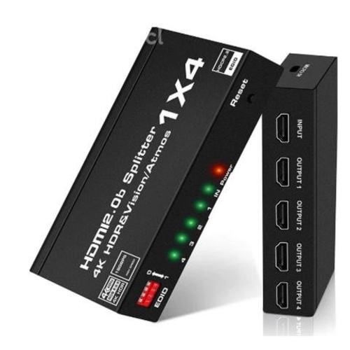 Splitter hdmi amplificado 4 salidas 2.0, 4k