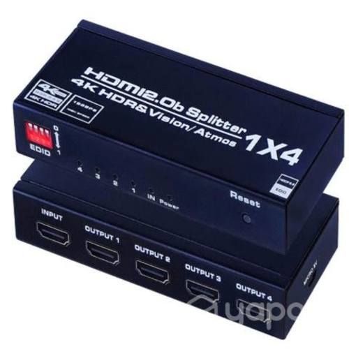 Splitter hdmi amplificado 4 salidas 2.0, 4k