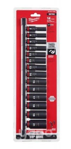 Set 14 Dados Métricos 6 Puntas 3/8" Milwaukee