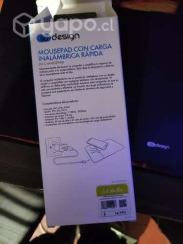 Mousepad con carga inalámbrica