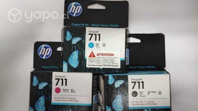 Cartucho de Tinta 711 HP (pack 8 tintas)