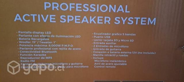 Parlante Bluetooth Master G MGULTRAMEGA 8000 W 15"