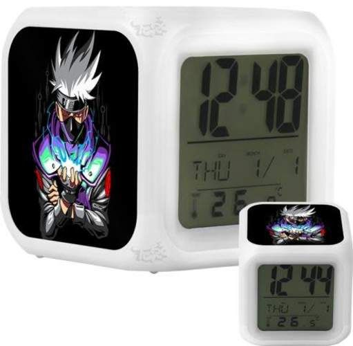 Reloj Despertador Digital Con Luces Kakashi Naruto