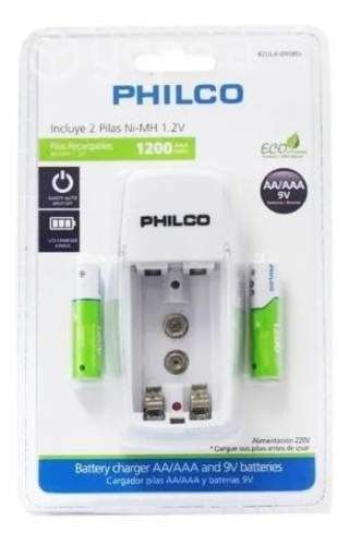Cargador con 2 Pilar Recargables AAA 1100 MAH PHIL