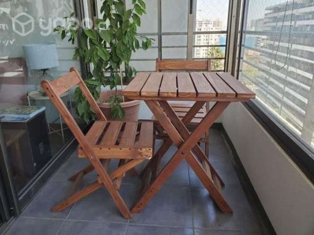 Juego de terraza plegable madera