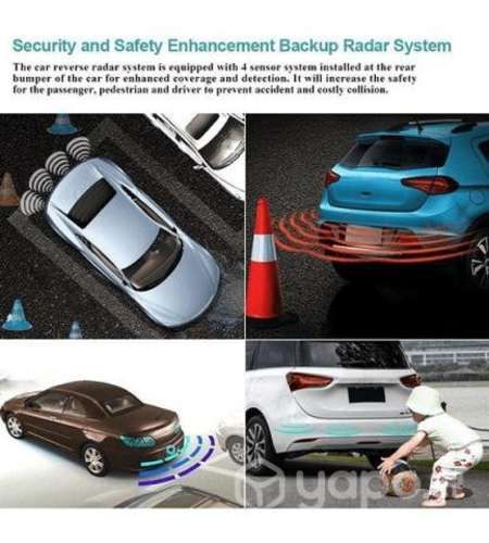 Sensor De Retroceso Auto 4 Puntos Led Audio